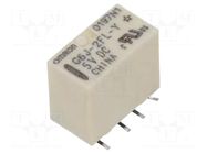 Relay: electromagnetic; DPDT; Ucoil: 5VDC; Icontacts max: 1A; G6J-Y OMRON Electronic Components