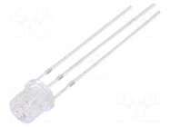 LED; red/green; 5mm; 140°; Front: flat; 2.1÷2.6/2.9÷3.6VDC; round OPTOSUPPLY