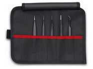 Set of tweezers; universal; ESD; 5pcs. KNIPEX