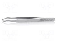 Tweezers; 120mm; for precision works,SMD; Blades: curved KNIPEX