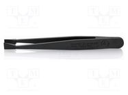 Tweezers; Blade tip shape: trapezoidal; Tweezers len: 115mm; ESD 