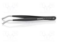 Tweezers; Tweezers len: 120mm; Blades: curved; ESD KNIPEX