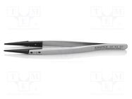 Tweezers; Blade tip shape: rounded; Tweezers len: 130mm; ESD 