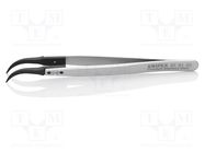 Tweezers; Blade tip shape: sharp; Tweezers len: 130mm; ESD 