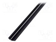 Cover; black; 2m; aluminium; anodized; for profiles,WAY10 