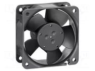 Fan: DC; axial; 12VDC; 60x60x25mm; 46.1m3/h; 38dBA; ball; 5600rpm EBM-PAPST