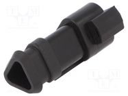 Connector: wire-wire; plug; male; PX0; for cable; PIN: 3; black; IP68 