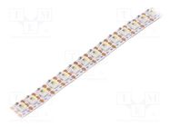 Programmable LED tape; RGBW; 3535; 5V; LED/m: 144; 8mm; white PCB 