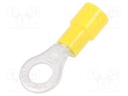 Tip: ring; M6; Ø: 6.4mm; 2.63÷6.64mm2; crimped; for cable; insulated NICHIFU