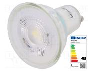 LED lamp; cool white; GU10; 230VAC; 390lm; P: 4.6W; 36°; 6500K PHILIPS