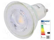 LED lamp; warm white; GU10; 230VAC; 255lm; P: 3.5W; 36°; 2700K PHILIPS