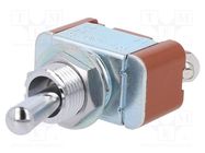 Switch: toggle; Pos: 2; SPDT; ON-(OFF); 15A/125VAC; 20A/30VDC NKK SWITCHES