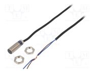 Sensor: inductive; OUT: 2-wire NO; 0÷4mm; 12÷24VDC; M12; IP68; 200mA 