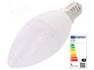 LED lamp; white warm; E14; 220/240VAC; 470lm; P: 5.5W; 200°; 2700K V-TAC