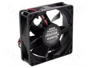 Fan: DC; axial; 12VDC; 80x80x25mm; 51.6m3/h; 22dBA; ball; 2300rpm PANASONIC