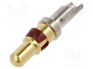 Contact; male; gold-plated; 12AWG; 20A AMPHENOL COMMUNICATIONS SOLUTIONS