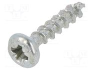 Screw; 4x20; Head: cheese head; Pozidriv; PZ2; steel; zinc; SPAX® 