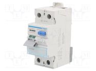 RCD breaker; Inom: 63A; Ires: 30mA; Max surge current: 250A; 240VAC HAGER