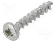 Screw; 4x25; Head: cheese head; Pozidriv; PZ2; steel; zinc; SPAX® BOSSARD