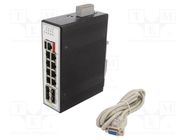 Switch Ethernet; managed; Number of ports: 12; 12÷48VDC; RJ45,SFP WAGO