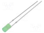 LED; 3mm; green; 750÷1120mcd; 140°; Front: flat; 2.8÷3.6V 