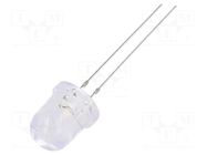 LED; white warm; 8mm; 8400÷10000mcd; 30°; Front: convex; 2.9÷3.6VDC OPTOSUPPLY
