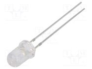 LED; 5mm; violet; 7000÷8400mcd; 15°; Front: convex; 2.9÷3.6VDC OPTOSUPPLY