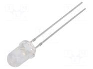 LED; violet; 5mm; 7000÷8400mcd; 15°; Front: convex; 2.9÷3.6VDC OPTOSUPPLY