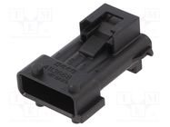 Connector: automotive; plug; male; JPT; for cable; PIN: 4; black TE Connectivity