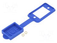 Socket gasket with dust cap; blue; 29mm; Gasket: silicone; SLIM CLIFF