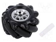 Right wheel; black; screw; Ø: 60mm; Plating: rubber; W: 30.62mm DFROBOT