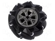 Right wheel; black; screw; Ø: 97mm; Plating: rubber; W: 44.9mm; 1pcs. DFROBOT