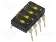 Switch: DIP-SWITCH; OFF-ON; 0.025A/24VDC; Pos: 2; -40÷85°C; PCB,THT KNITTER-SWITCH