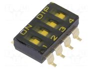 Switch: DIP-SWITCH; OFF-ON; 0.025A/24VDC; Pos: 2; -40÷85°C; SMD KNITTER-SWITCH