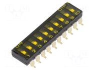 Switch: DIP-SWITCH; OFF-ON; 0.025A/24VDC; Pos: 2; -40÷85°C; SMD KNITTER-SWITCH