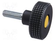 Knob; Ø: 31mm; Ext.thread: M5; 10mm; H: 24mm; technopolymer PP; MBT-P ELESA+GANTER