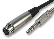 CABLE ASSY, STEREO PLUG-XLR SOCKET, 1M