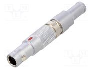 Connector: circular; 00; plug; male; PIN: 5; soldering; for cable LEMO