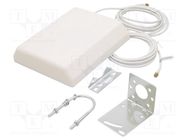 Antenna; white; SMA; 50W; 600÷2700MHz; 50Ω; 3m; 14dBi; -20÷85°C; RG58 QOLTEC