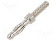 Connector: 4mm banana; plug; 32A; 60VDC; non-insulated; 36mm; 0.8mΩ ELECTRO-PJP