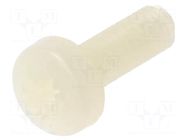 Screw; M5x16; 0.8; Head: cheese head; Pozidriv; 1.2mm; polyamide DREMEC