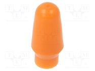 Cap; MTA; push-in; Mat: PVC; Body: orange; Illumin: none KNITTER-SWITCH