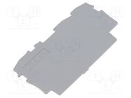 End/partition plate; grey; 2002 WAGO