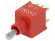 Switch: toggle; Pos: 2; DPDT; ON-(ON); 0.4A/20VDC; Leads: flat pin KNITTER-SWITCH