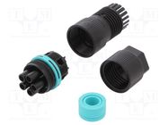 Connector: AC supply; screw terminal; female; TH387; 7÷13.5mm TECHNO