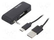 BT receiver; black; Jack 3,5mm x2,USB C; 7m; Bluetooth: 5.1 LOGILINK