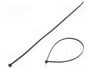 Cable tie; L: 370mm; W: 4.8mm; polyamide; 222N; black; Ømax: 102mm FIX&FASTEN