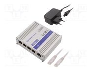 Router; Number of ports: 5; 7÷30VDC; Kit: power supply; RJ45; RUT TELTONIKA