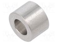 Spacer sleeve; 7mm; cylindrical; stainless steel; Out.diam: 10mm 