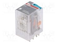 Relay: electromagnetic; 4PDT; Ucoil: 110VDC; Icontacts max: 6A ABB